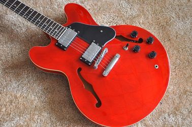 Fourniture d'usine Guitare de jazz électrique rouge G es335 Guitare de jazz à haut arqué semi-hollow ES 335 fournisseur