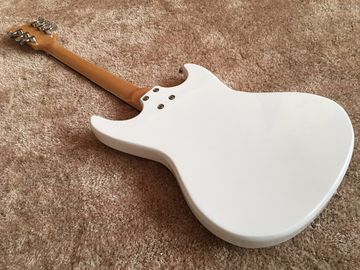 Guitare électrique personnalisée couleur blanche Logo Mosrite corps inversé 6 cordes Guitare électrique usine fourniture directe fournisseur