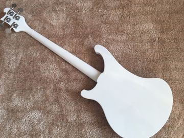 Guitare basse à 4 cordes en cou en incrustation de requin sur bois de rose noir ABS liant en cou RIC 4003 fournisseur