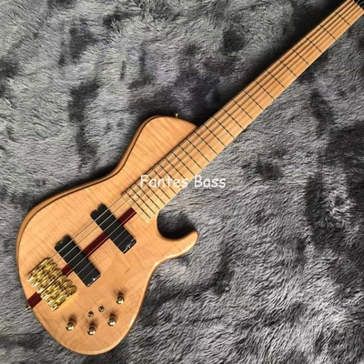 Cou à travers le corps Cendre de bois 6 cordes ButterFY Style Bass électrique 940mm Échelle allongée fournisseur