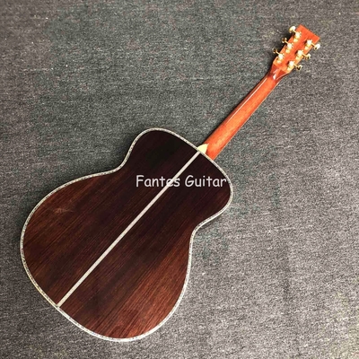 Custom Martin Style OM Style 42 Épinard Massif Cédro Top Guitare Acoustique Véritable Abalone Inlay avec Tuner Vintage fournisseur