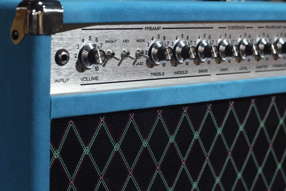 Clone Dumble personnalisé 2025 Overdrive Réverb 50 Watt Tubes à main câblés Tête-Suede Bleu JJ Tubes 50W fournisseur