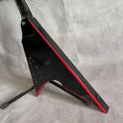 Custom 4 cordes en forme de V Corps noir Bass électrique Guitare Rosewood Fretboard fournisseur