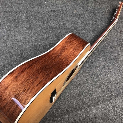 Guitare acoustique sur mesure de 41 pouces J-45 Honduras en bois, solide sur le dos fournisseur