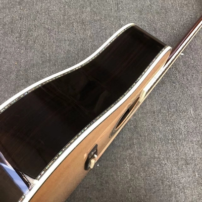 Deluxe Solid Rosewood Reverse Side 41 Inch D100aa Type Spruce Guitare acoustique gravée avec une incrustation d'abalone fournisseur