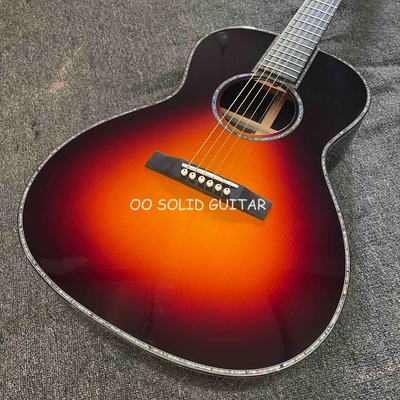 Guitare acoustique classique de salon folklorique solide en bois de rose indien 38 pouces B/S OO Corps en couleur Sunburst fournisseur