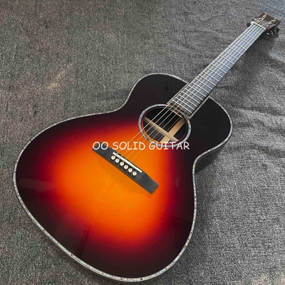 Guitare acoustique classique de salon folklorique solide en bois de rose indien 38 pouces B/S OO Corps en couleur Sunburst fournisseur