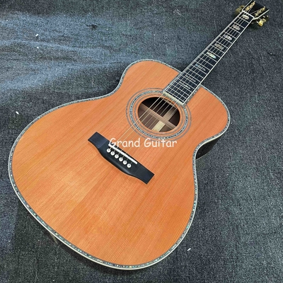 Guitare électrique acoustique personnalisée OM Body Cedar Top fournisseur