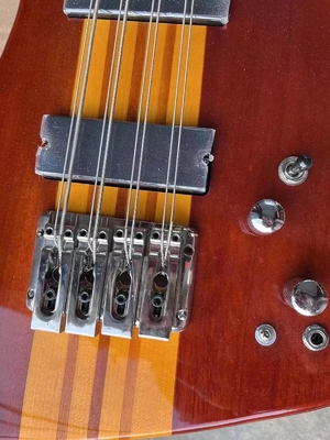 Personnalisé 24 Frets Cou à travers le corps Abalone Col Inlay 8 cordes Guitare basse électrique fournisseur