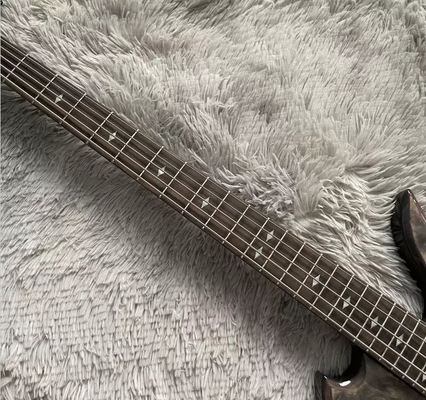 Personnalisé 5 cordes Cou à travers le corps Burl Maple Top Corps spécial Bass Guitare électrique fournisseur