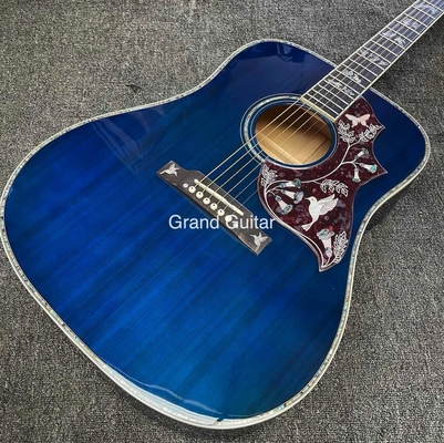 Guitare acoustique personnalisée GB-Viper Blue Dove 41 pouces D Corps Abalone fournisseur
