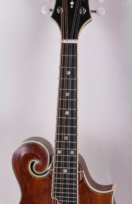 Mandoline personnalisée en épinette solide sculptée à la main Top 8 cordes F style Mandoline, acceptez Mandoline OEM fournisseur