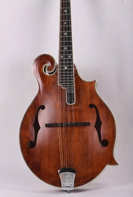 Mandoline personnalisée en épinette solide sculptée à la main Top 8 cordes F style Mandoline, acceptez Mandoline OEM fournisseur