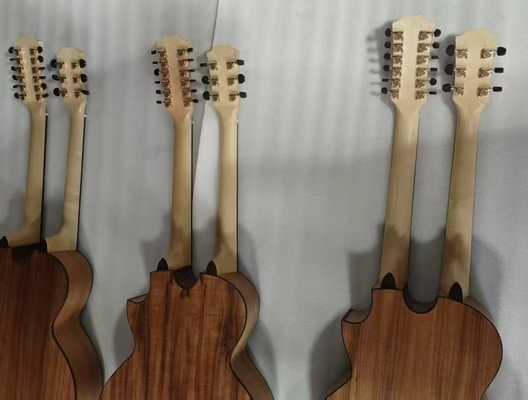 En stock, style Taylor personnalisé double cou Richie Sambora Signature KOA Bois 6+12 cordes Guitare acoustique avec tableau de bord en ébène en finition mate fournisseur