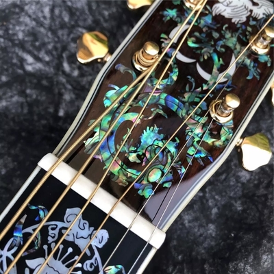 Tout en bois massif rétro 41" type D Guitare acoustique Abalone Inlay Fingerboard Ébène fournisseur