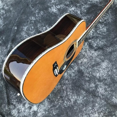 Tout en bois massif rétro 41" type D Guitare acoustique Abalone Inlay Fingerboard Ébène fournisseur