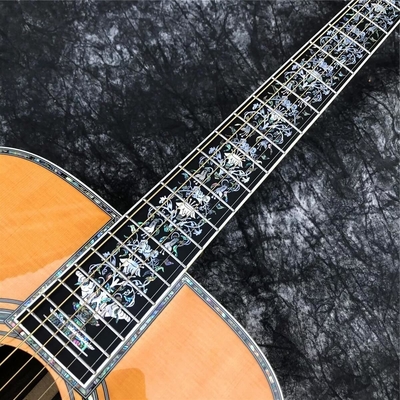 Tout en bois massif rétro 41" type D Guitare acoustique Abalone Inlay Fingerboard Ébène fournisseur