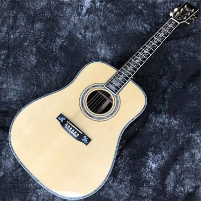 Custom Martin Style Deluxe D-100AA Tout en bois massif 41 pouces type D épinette Guitare acoustique Abalone fournisseur