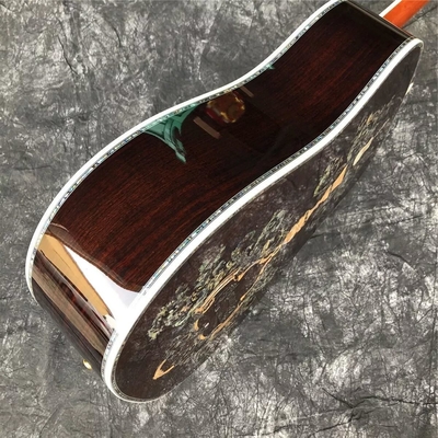 Custom Martin Style Deluxe D-100AA Tout en bois massif 41 pouces type D épinette Guitare acoustique Abalone fournisseur
