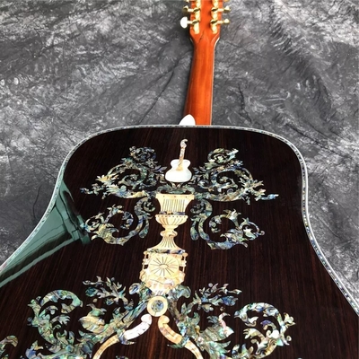 Custom Martin Style Deluxe D-100AA Tout en bois massif 41 pouces type D épinette Guitare acoustique Abalone fournisseur