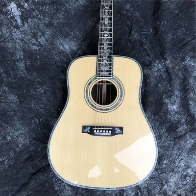 Custom Martin Style Deluxe D-100AA Tout en bois massif 41 pouces type D épinette Guitare acoustique Abalone fournisseur