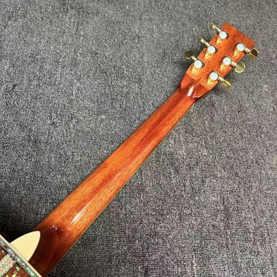 Guitare acoustique à main gauche en D avec KOA en bois à l'arrière du côté de l'abalone en liant l'arbre de vie fournisseur