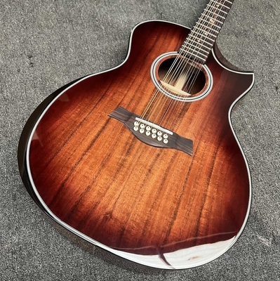 6 cordes sur mesure hawaïenne KOA haut solide hawaïenne Koa arrière côtés caoutchouc cou ébène Fretboard Cutaway K24ce Guitare acoustique fournisseur