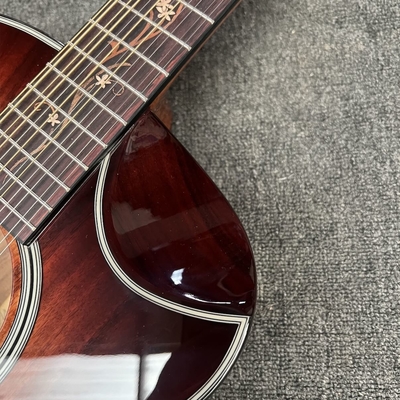 6 cordes sur mesure hawaïenne KOA haut solide hawaïenne Koa arrière côtés caoutchouc cou ébène Fretboard Cutaway K24ce Guitare acoustique fournisseur