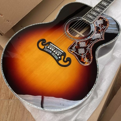 Guitare acoustique Jumbo en bois massif SJ200 fournisseur