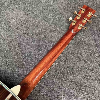 Custom Solid Spruce OM Body Solid Rosewood Back Side Acoustic Electric Guitar Abalone Binding fournisseur