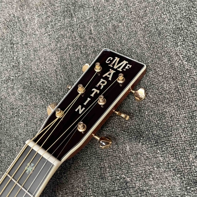 Custom Solid Spruce OM Body Solid Rosewood Back Side Acoustic Electric Guitar Abalone Binding fournisseur
