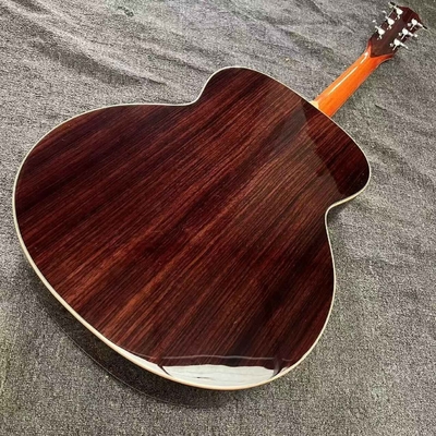 Custom Taylor Style 818 Body Deep Sunburst Solid Rosewood Back Side Acoustic Guitar X Bracing Bone Nut fournisseur