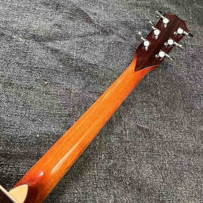 Custom Taylor Style 818 Body Deep Sunburst Solid Rosewood Back Side Acoustic Guitar X Bracing Bone Nut fournisseur