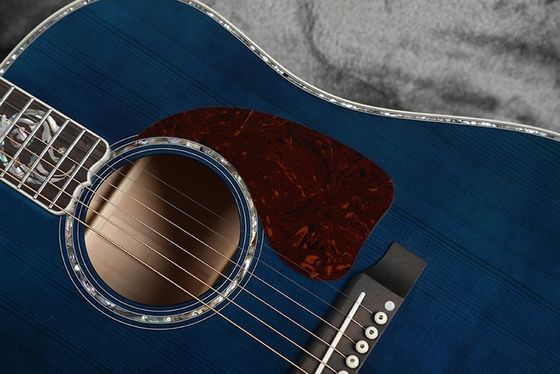 Gibson personnalisé Style solide Adirondack Spruce Top Solid Tiger Maple arrière côté J-45 Guitare acoustique en bleu fournisseur