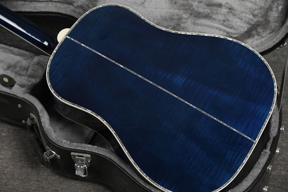 Gibson personnalisé Style solide Adirondack Spruce Top Solid Tiger Maple arrière côté J-45 Guitare acoustique en bleu fournisseur