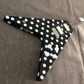 Randy Rhoads Guitare Harpoon Polka Dot Volant V Guitare électrique réplique de collection fournisseur