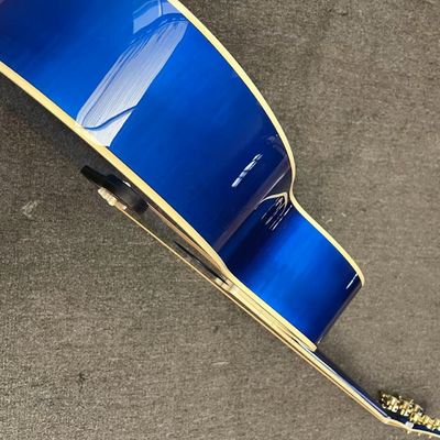 Guitare acoustique Jumbo de 43 pouces avec incrustation d'abalone en Blue Sunburst fournisseur