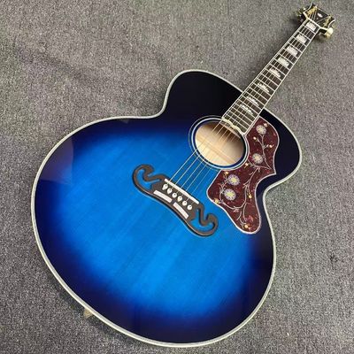 Guitare acoustique Jumbo de 43 pouces avec incrustation d'abalone en Blue Sunburst fournisseur