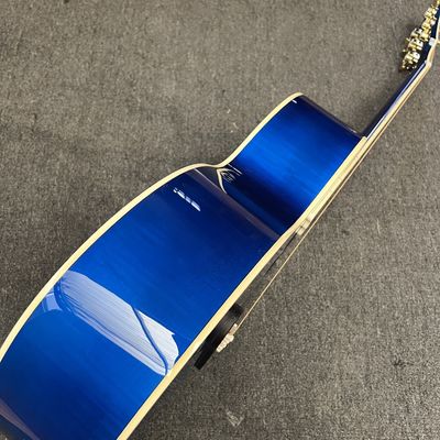 Guitare acoustique Jumbo de 43 pouces avec incrustation d'abalone en Blue Sunburst fournisseur
