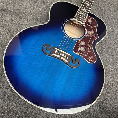 Guitare acoustique Jumbo de 43 pouces avec incrustation d'abalone en Blue Sunburst fournisseur