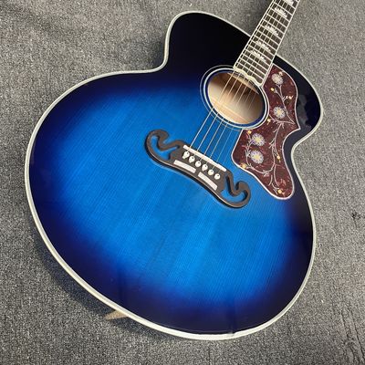 Guitare acoustique Jumbo de 43 pouces avec incrustation d'abalone en Blue Sunburst fournisseur