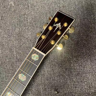 Custom M Style Solid Cedar Top D45caa Dreadnought Acoustic Guitar with Solid Rosewood Back Side, customized logo on headstock fournisseur