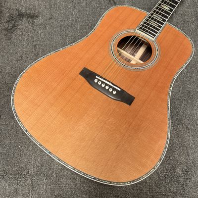 Custom M Style Solid Cedar Top D45caa Dreadnought Acoustic Guitar with Solid Rosewood Back Side, customized logo on headstock fournisseur