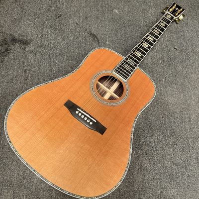 Custom M Style Solid Cedar Top D45caa Dreadnought Acoustic Guitar with Solid Rosewood Back Side, customized logo on headstock fournisseur