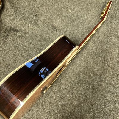 Custom M Style Solid Cedar Top D45caa Dreadnought Acoustic Guitar with Solid Rosewood Back Side, customized logo on headstock fournisseur