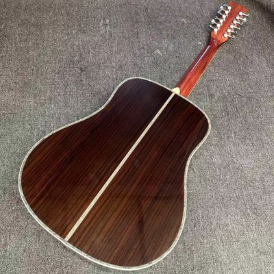 Custom M Style 12 Strings Solid Spruce Top Dreadnought Acoustic Guitar, Customized Logo on Headstock fournisseur