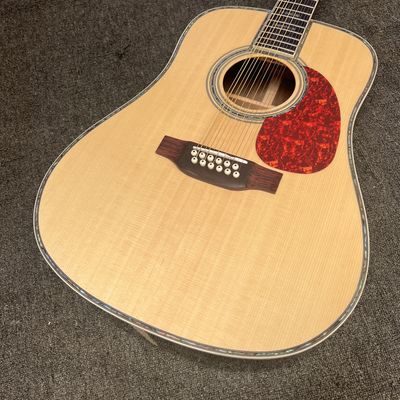 Custom M Style 12 Strings Solid Spruce Top Dreadnought Acoustic Guitar, Customized Logo on Headstock fournisseur