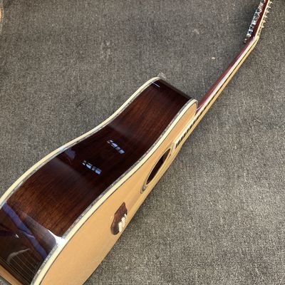 Custom M Style 12 Strings Solid Spruce Top Dreadnought Acoustic Guitar, Customized Logo on Headstock fournisseur