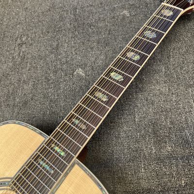 Custom M Style 12 Strings Solid Spruce Top Dreadnought Acoustic Guitar, Customized Logo on Headstock fournisseur