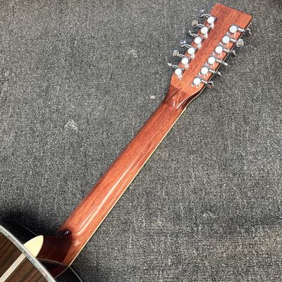 Custom M Style 12 Strings Solid Spruce Top Dreadnought Acoustic Guitar, Customized Logo on Headstock fournisseur